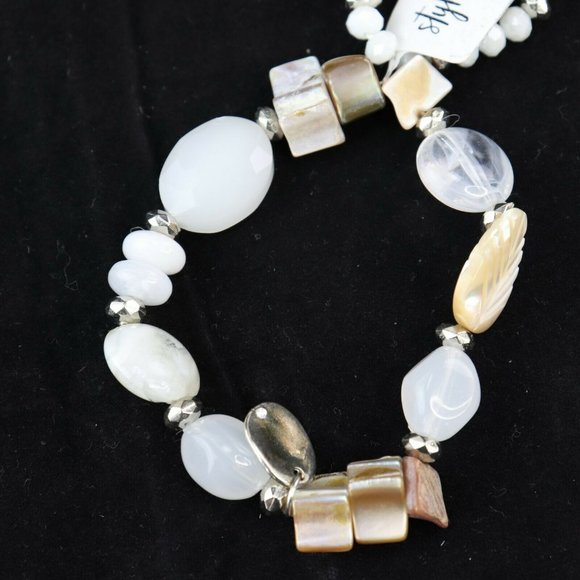 Style & Co, 2-Pc. Set Stone & Tassel Beaded Stretch Bracelets - Picture 3 of 7